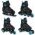 Spokey QUATTRO 4IN1 skates black and blue, adjustable