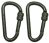 Carabiner with safety MFH 27536B 8x80 - olive 2 pcs