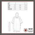 Rip Stop poncho, black 144 x 223 cm
