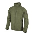 ALPHA HOODIE JACKET - GRID FLEECE olive green