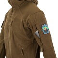 ALPHA HOODIE JACKET - GRID FLEECE olive green