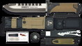 Tactical knife - dagger with sheath RUI-K25 THUNDER II