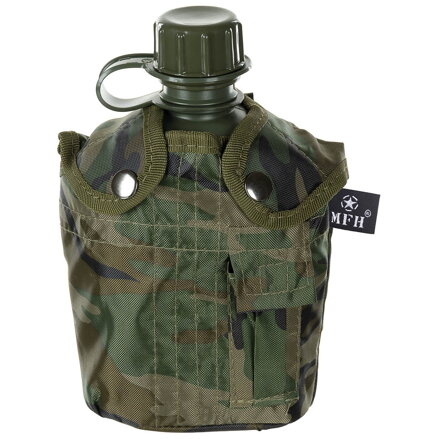 Field bottle MFH US nylon cover 1L woodland BPA free