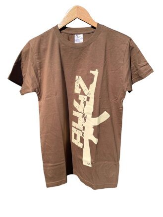 T-shirt AK47 Kalashnikov green-brown