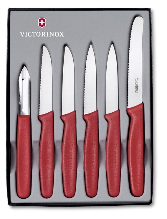 Victorinox Standard Knife Set 6-piece red