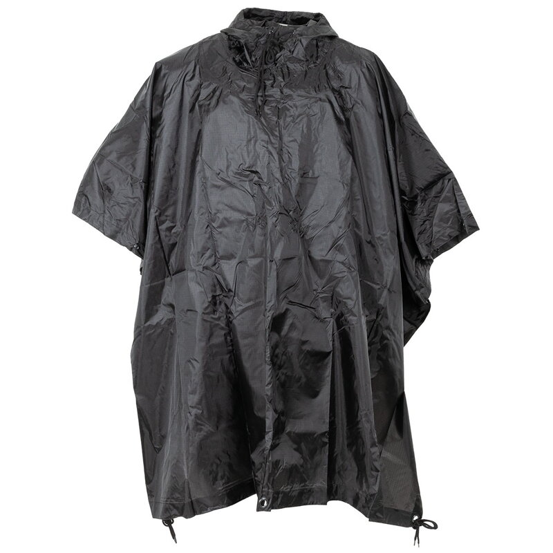 Rip Stop poncho, black 144 x 223 cm