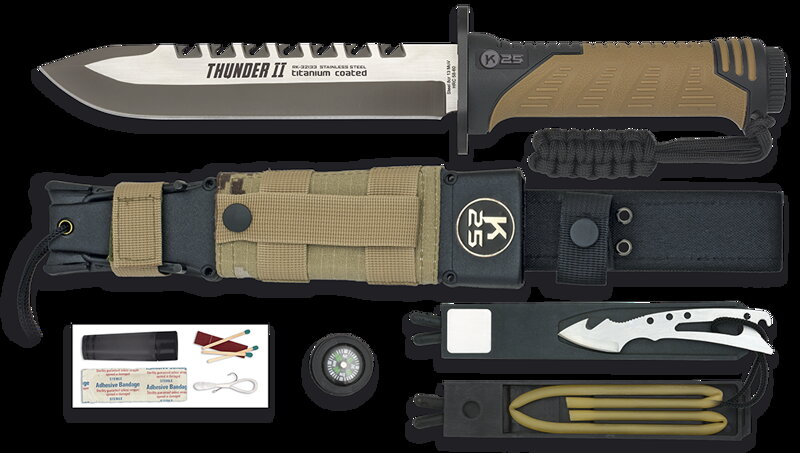 Tactical knife - dagger with sheath RUI-K25 THUNDER II