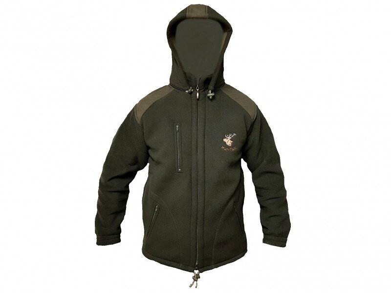 Insulated jacket HUNTER deer NEW, fleece with hood