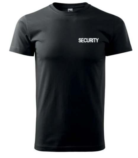 Tričko SECURITY s bielym nápisom veľ. M Tričko SECURITY s bielym nápisom veľ. M
